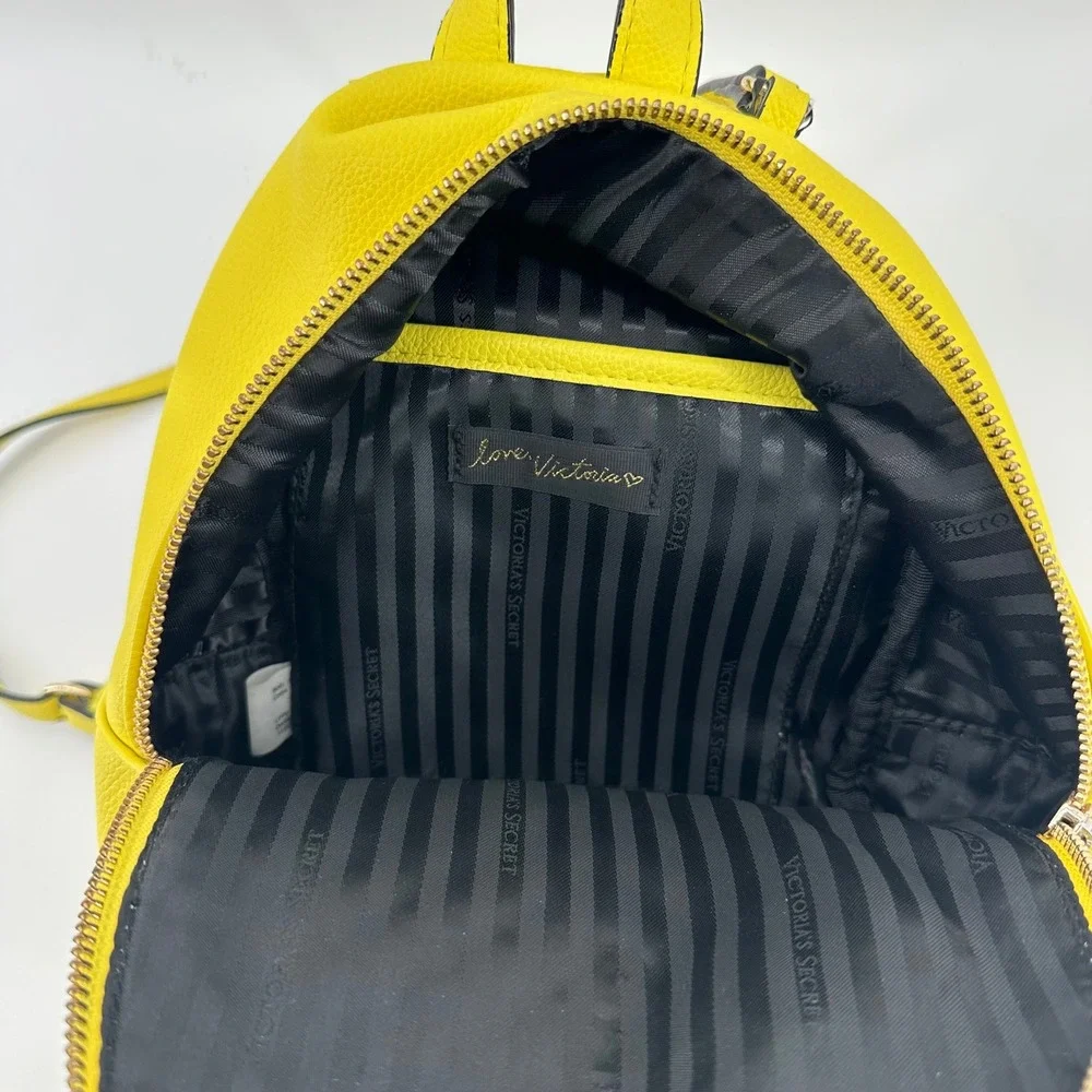 Victoria's Secret Yellow Quilted Mini Backpack
